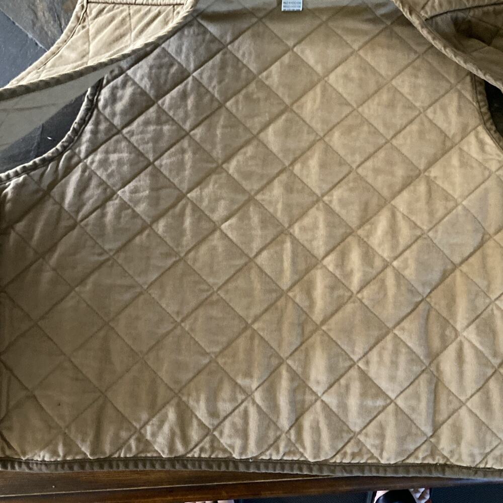 Vintage Eddie Bauer Quilted TAN HUNTING /Western Vest XL~ RARE Find - Picture 5 of 10